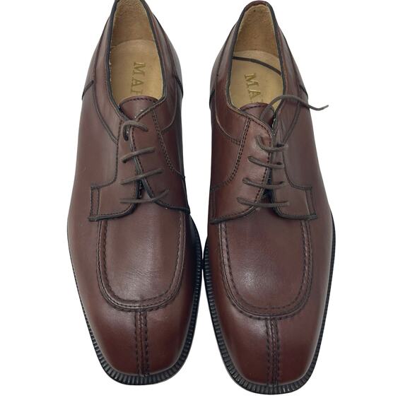 Moraolo men brown leather oxford dress shoes sz 6